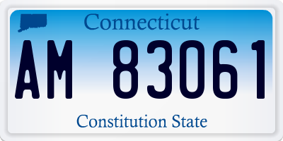 CT license plate AM83061