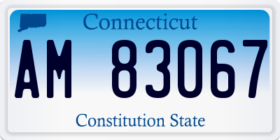 CT license plate AM83067