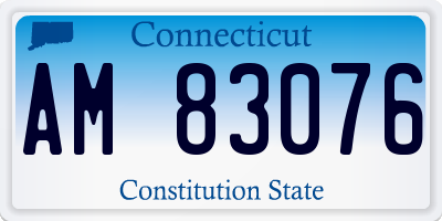 CT license plate AM83076
