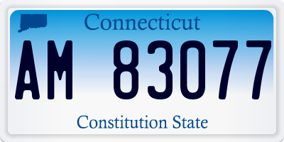 CT license plate AM83077