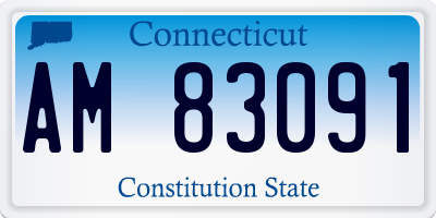 CT license plate AM83091