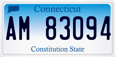 CT license plate AM83094