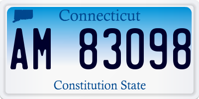 CT license plate AM83098