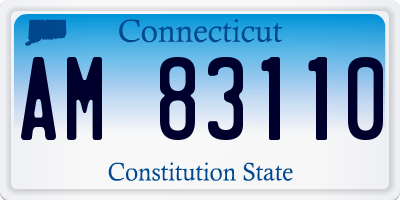 CT license plate AM83110