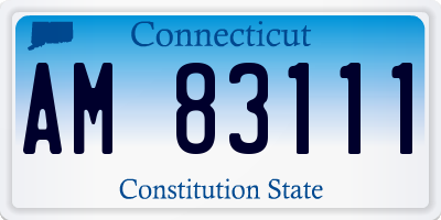 CT license plate AM83111