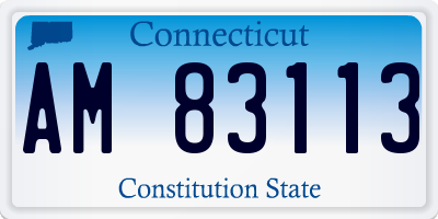CT license plate AM83113
