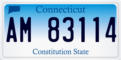 CT license plate AM83114