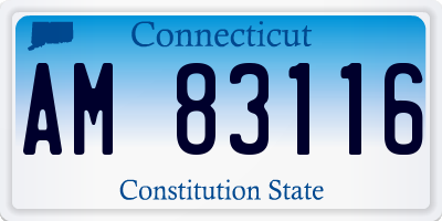 CT license plate AM83116