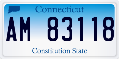 CT license plate AM83118