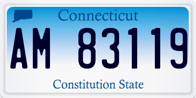 CT license plate AM83119