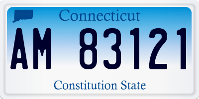CT license plate AM83121