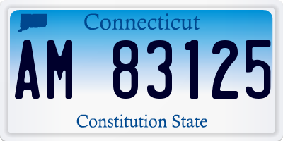 CT license plate AM83125