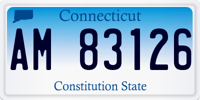CT license plate AM83126