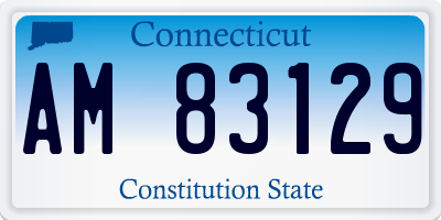 CT license plate AM83129