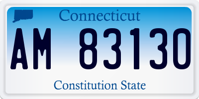 CT license plate AM83130