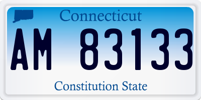 CT license plate AM83133