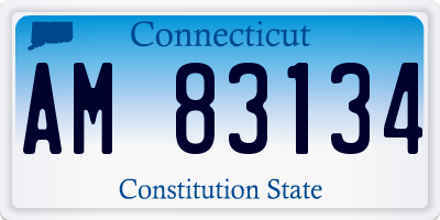 CT license plate AM83134