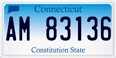 CT license plate AM83136