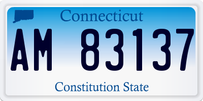 CT license plate AM83137