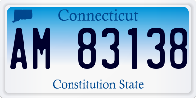 CT license plate AM83138
