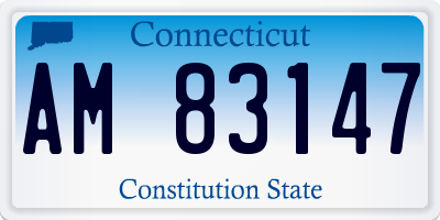 CT license plate AM83147