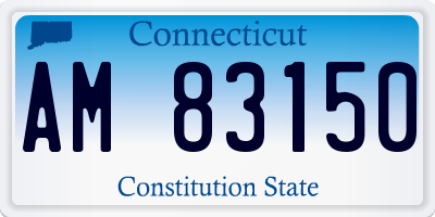 CT license plate AM83150