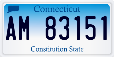 CT license plate AM83151