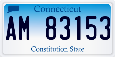 CT license plate AM83153