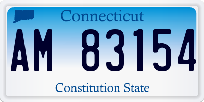 CT license plate AM83154