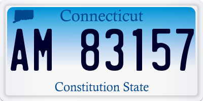CT license plate AM83157