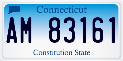CT license plate AM83161