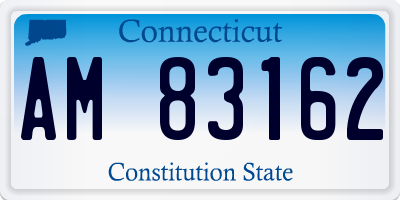 CT license plate AM83162