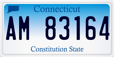 CT license plate AM83164