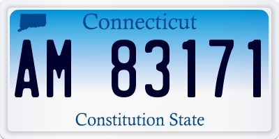 CT license plate AM83171