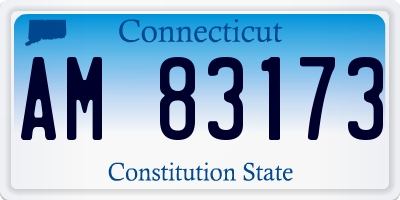 CT license plate AM83173