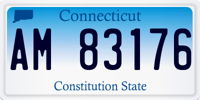 CT license plate AM83176