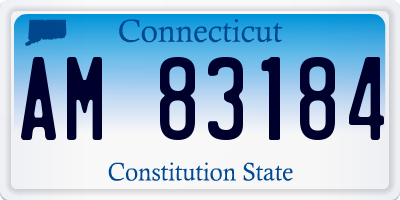 CT license plate AM83184