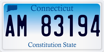CT license plate AM83194