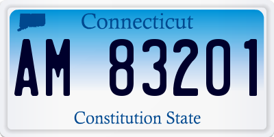 CT license plate AM83201