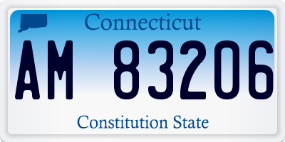 CT license plate AM83206