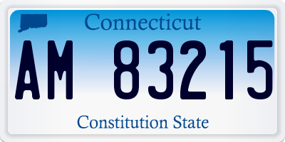 CT license plate AM83215