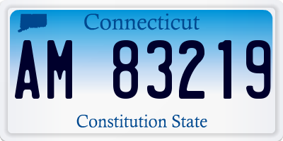 CT license plate AM83219