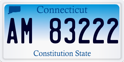 CT license plate AM83222