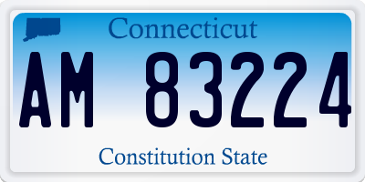 CT license plate AM83224