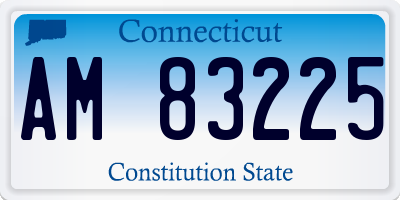CT license plate AM83225