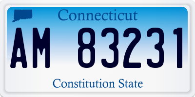 CT license plate AM83231