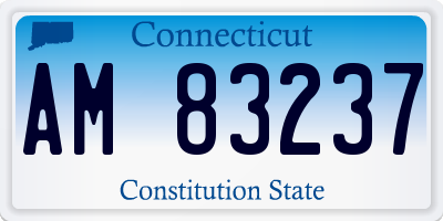 CT license plate AM83237