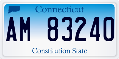 CT license plate AM83240