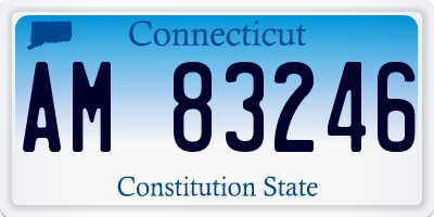CT license plate AM83246