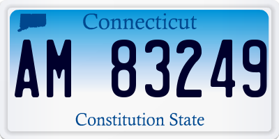 CT license plate AM83249
